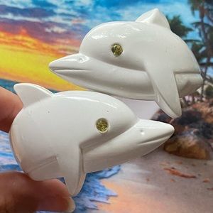 White solid ocean mermaid sea dolphin bracelet bangle beach pool party babe